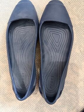 CROCS Women's Navy Slip-On Ballet Flats